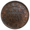 1891 LDLL Obv. 3 Canada 1-cent AU-UNC (AU55)