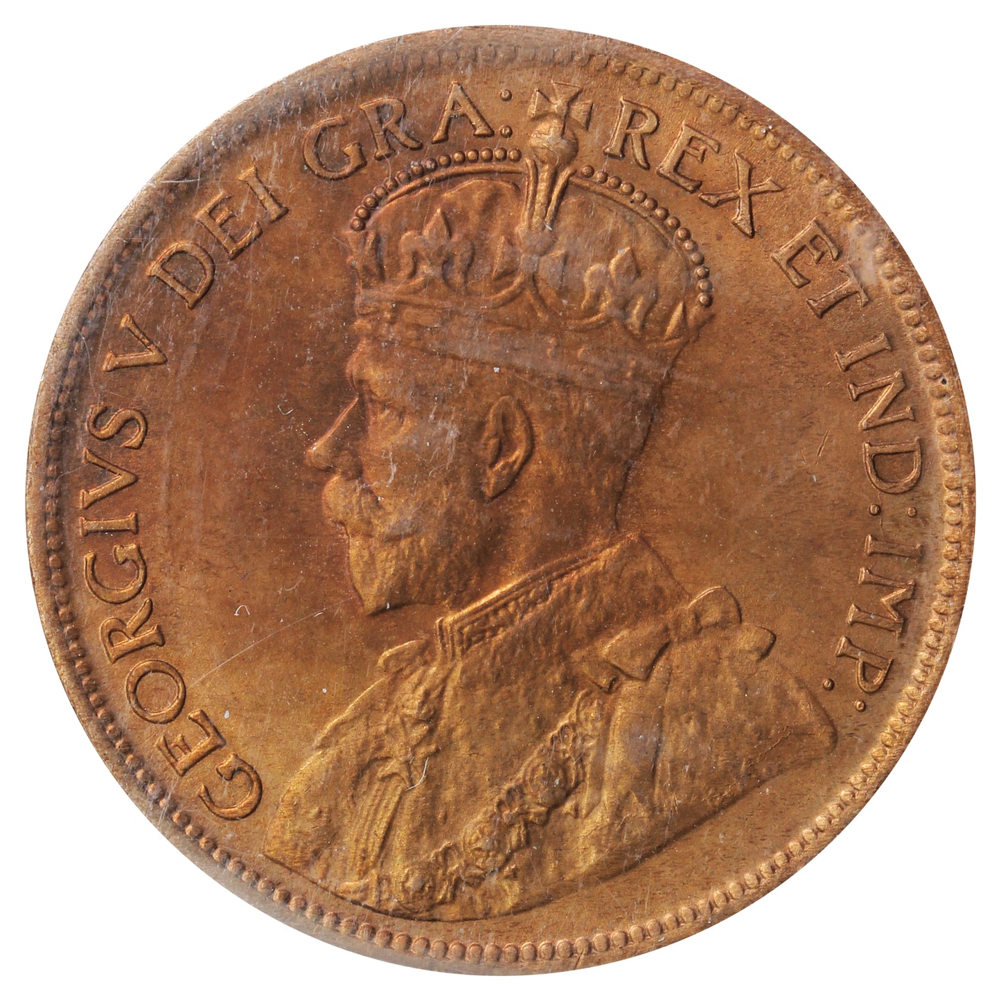 1919 Canada 1-cent ICCS Certified MS65 Red