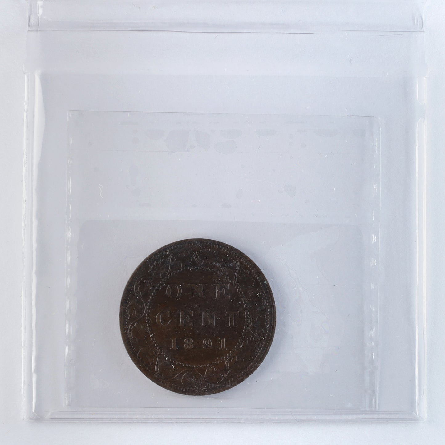 1891 LLSD, Obv. 3 Canada 1-cent ICCS Certified AU50