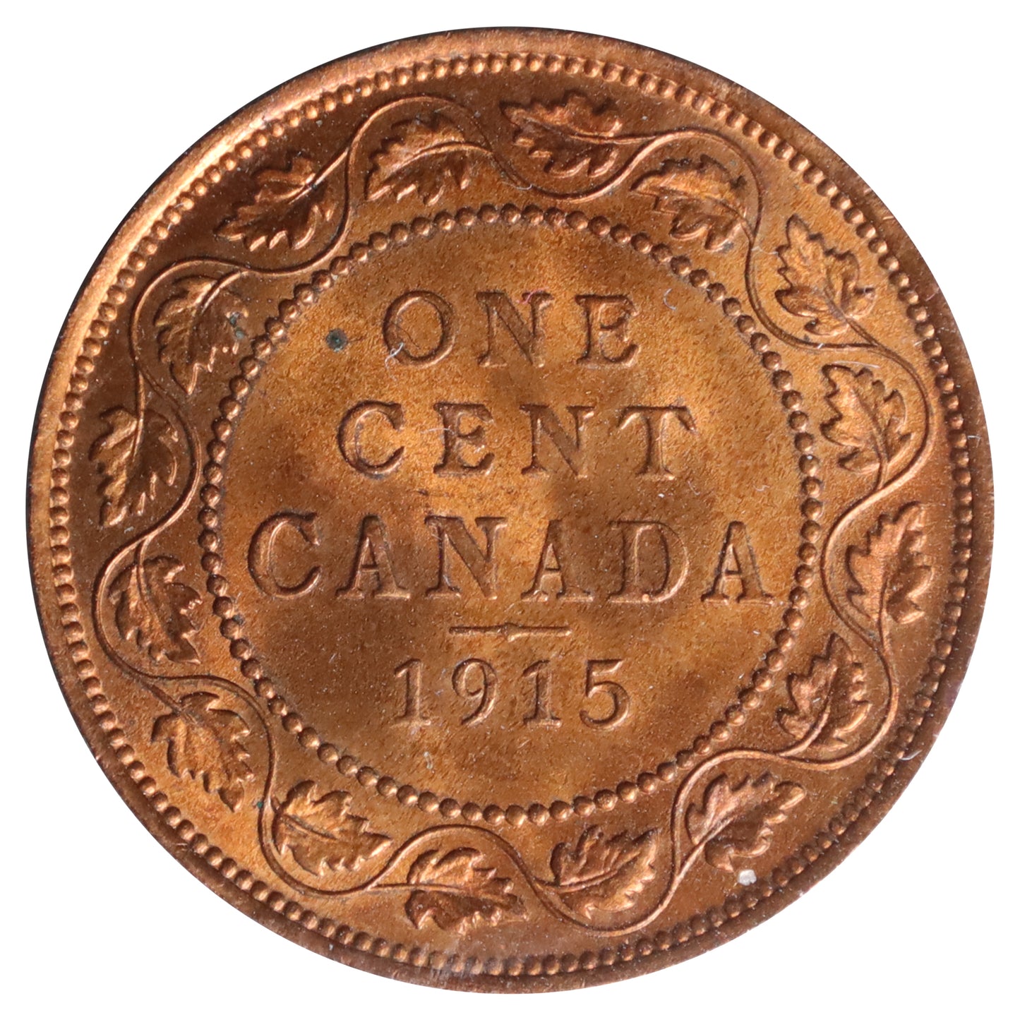 1915 Canada 1-cent ICCS Certified MS65 Red (XDF 567)