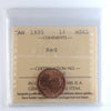 1935 Canada 1-cent ICCS Certified MS65 Red (XBR 556)