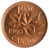 1953 NSF, Hanging 3 Canada 1-cent ICCS Certified MS65 Red