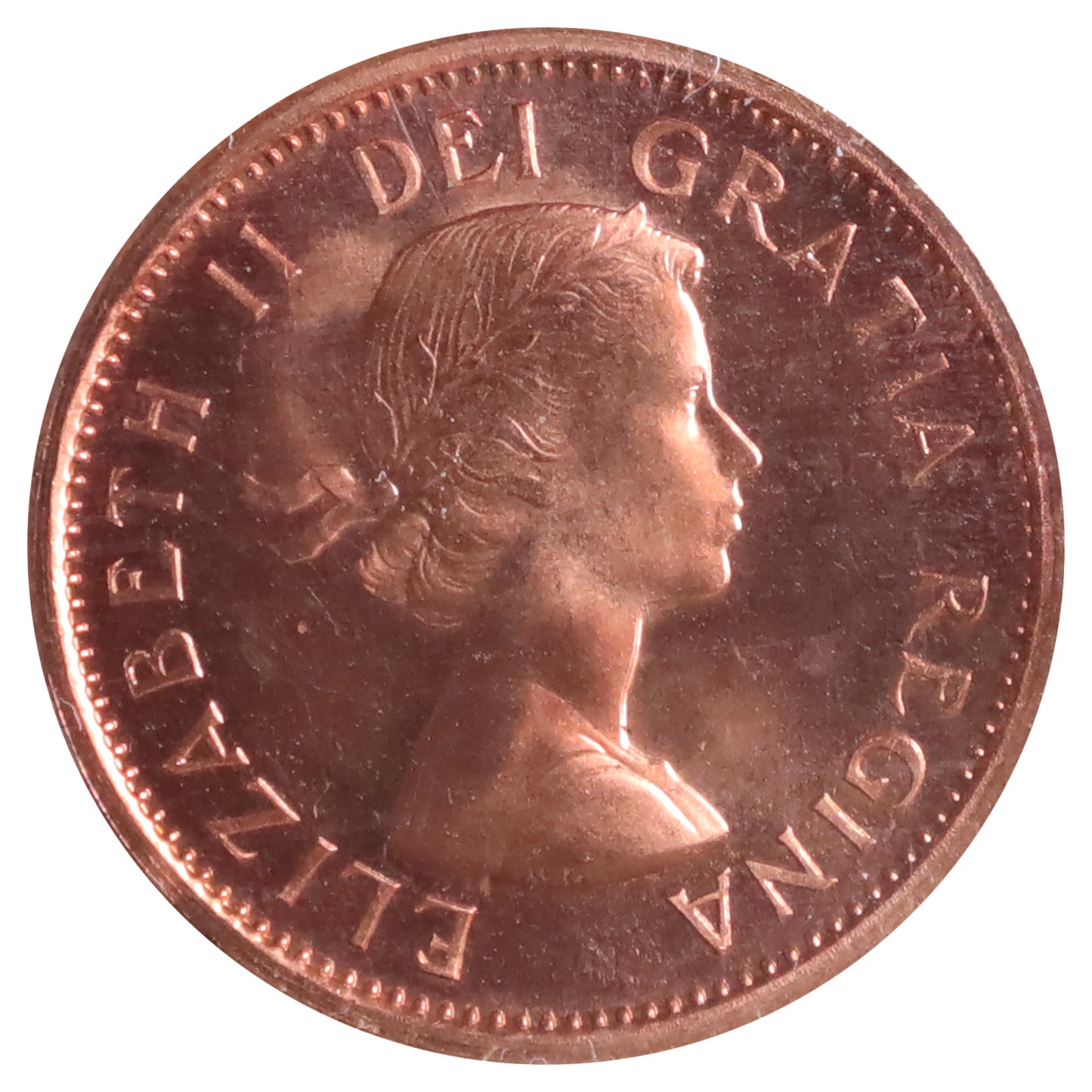 1958 Canada 1-cent ICCS Certified PL67 Red