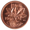 1958 Canada 1-cent ICCS Certified PL67 Red