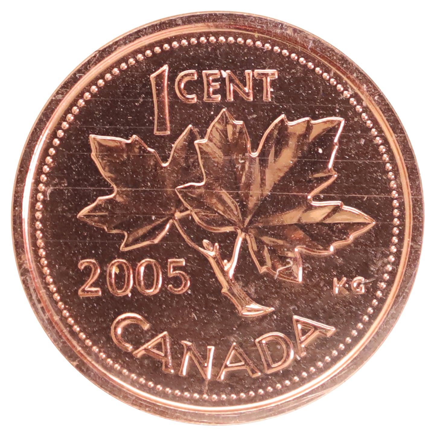 2005P Magnetic Canada 1-cent ICCS Certified MS67 Red; NBU