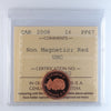 2008 Non-Magnetic Canada 1-cent ICCS Certified PF67 Red; UHC