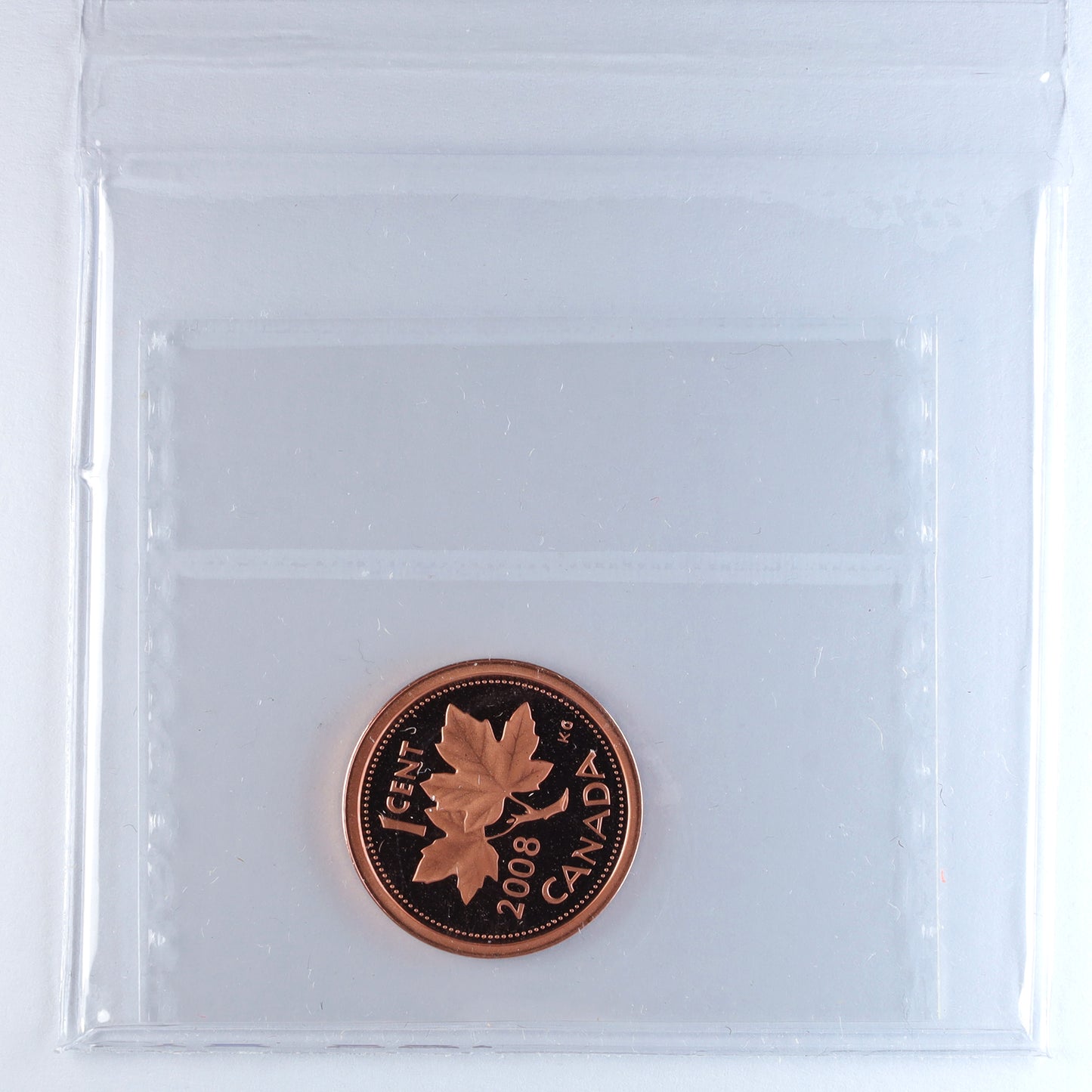 2008 Non-Magnetic Canada 1-cent ICCS Certified PF67 Red; UHC
