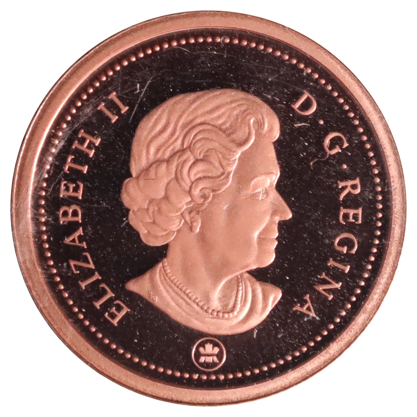 2008 Non-Magnetic Canada 1-cent ICCS Certified PF67 Red; UHC