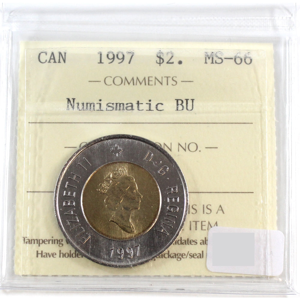 1997 Canada Two Dollar ICCS Certified MS66 NBU