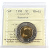 1999 Nunavut Canada Two Dollar ICCS Certified MS65