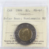 1999 Polar Bear Canada Two Dollar ICCS Certified MS67 Numismatic BU