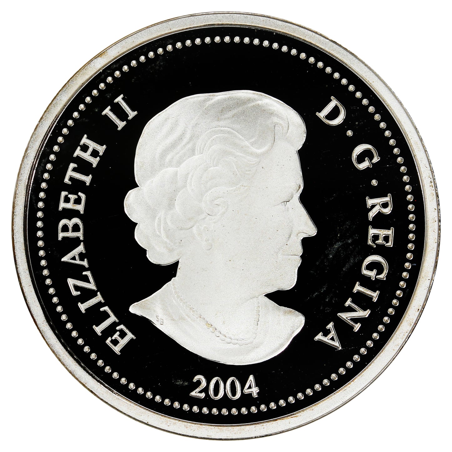 2004 Silver Proud Polar Bear Canada Two Dollar Proof (from stamp set)