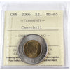 2006 Churchill Canada Two Dollar ICCS Certified MS65