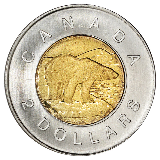 2006 Single Date (No Logo) Canada Two Dollar Brilliant Uncirculated (MS63)