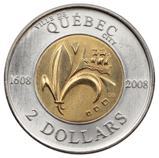 2008 Quebec City Canada Two Dollar Brilliant Uncirculated (MS63)