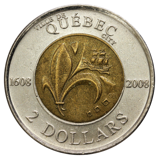 2008 Quebec City Canada Two Dollar Circulated