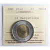 2010 14 Serrations Canada Two Dollar ICCS Certified MS64