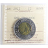 2012 HMS Shannon Canada Two Dollar ICCS Certified MS65