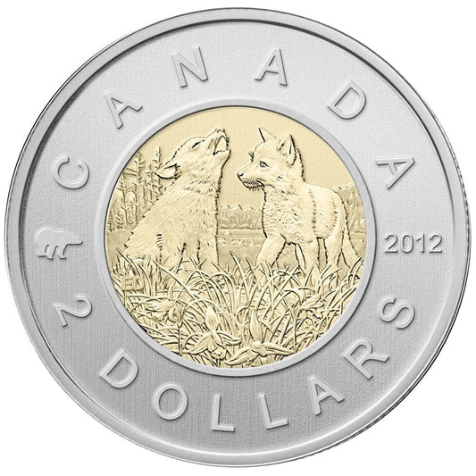 2012 Wolf Pups Canada Two Dollar Specimen