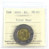 2014 Canada Two Dollar ICCS Certified MS65