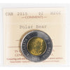 2015 Polar Bear Canada Two Dollar ICCS Certified MS66
