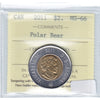 2011 Polar Bear Canada Two Dollar ICCS Certified MS66