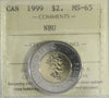 1999 Polar Bear Canada Two Dollar ICCS Certified MS65 NBU