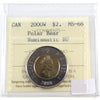 2000W Polar Bear Canada Two Dollar ICCS MS66 NBU