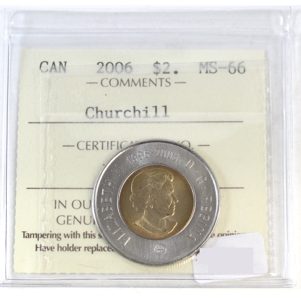 2006 Churchill Canada Two Dollar ICCS Certified MS66