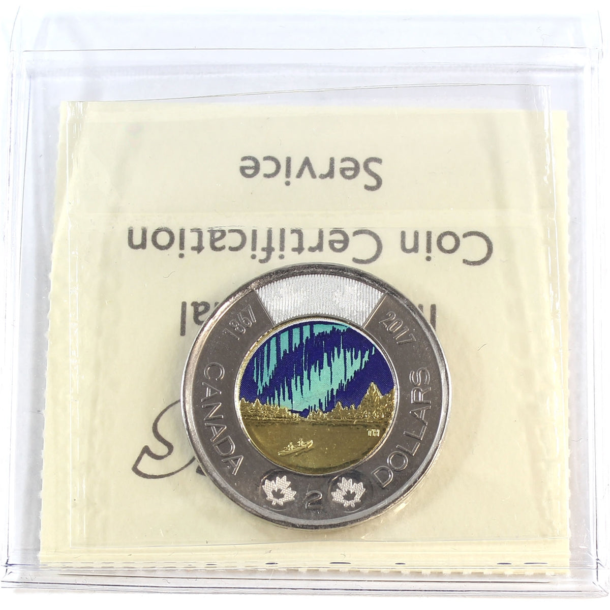 2017 Coloured Canada 150th (Dance) Two Dollar ICCS Certified MS65