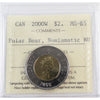 2000W Polar Bear Canada Two Dollar ICCS Certified MS65 NBU