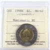 1998W Polar Bear Canada Two Dollar ICCS MS67 NBU