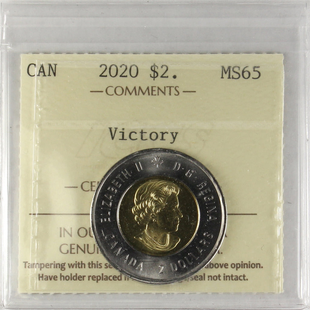 2020 Victory Canada Two Dollars ICCS Certified MS65