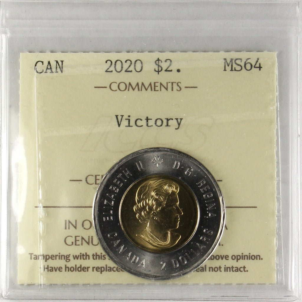 2020 Victory Canada Two Dollars ICCS Certified MS64