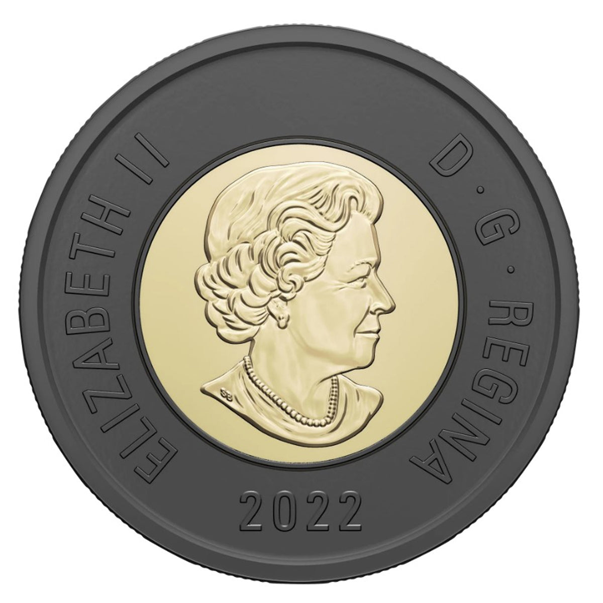 2022 Honouring Queen Elizabeth II (Black Ring) Canada Two Dollar Brilliant UNC (MS-63)