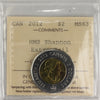 2012 HMS Shannon, Extra Sail Canada Two Dollar ICCS Certified MS63