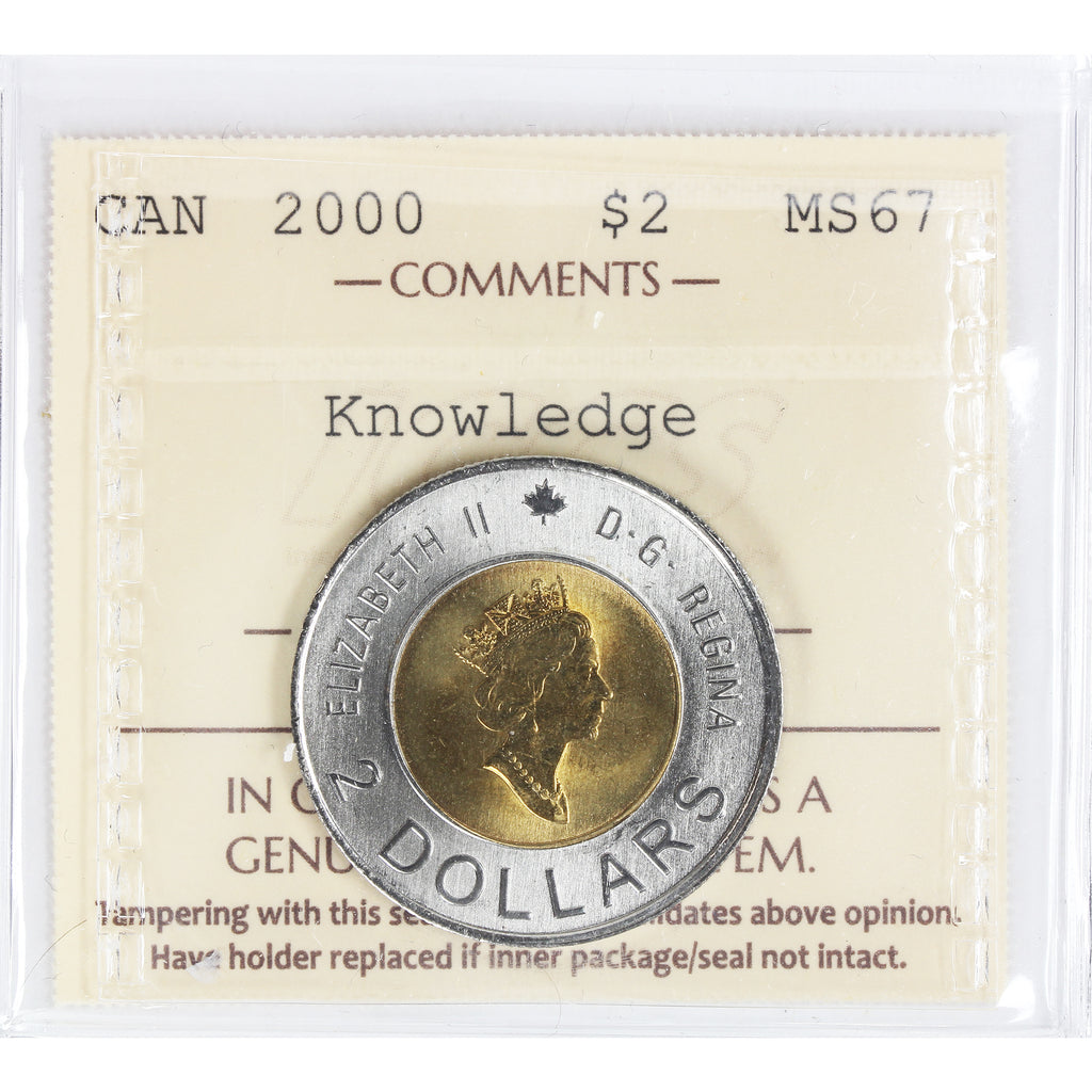 2000 Knowledge Canada $2 ICCS Certified MS67