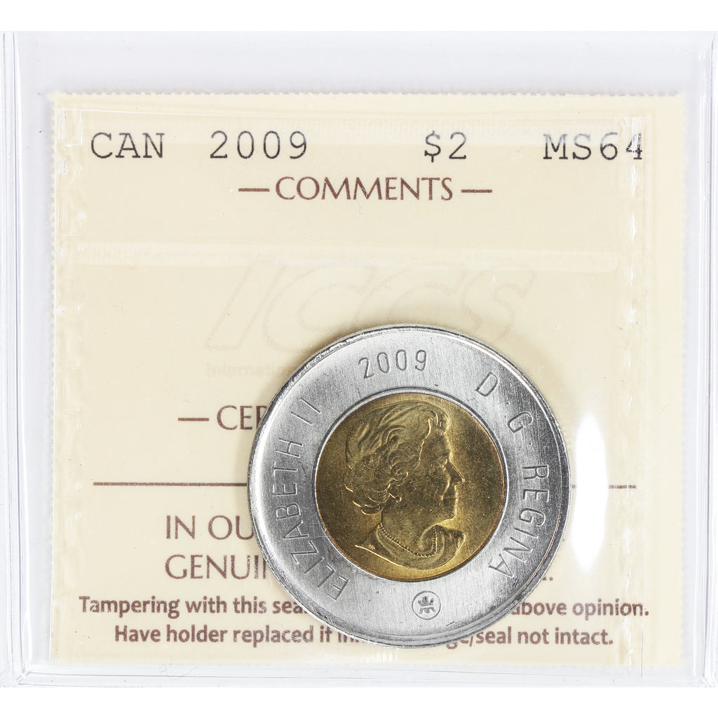 2009 Canada $2 ICCS Certified MS64