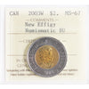 2003W New Effigy Canada Two Dollars ICCS Certified MS67 Numismatic BU