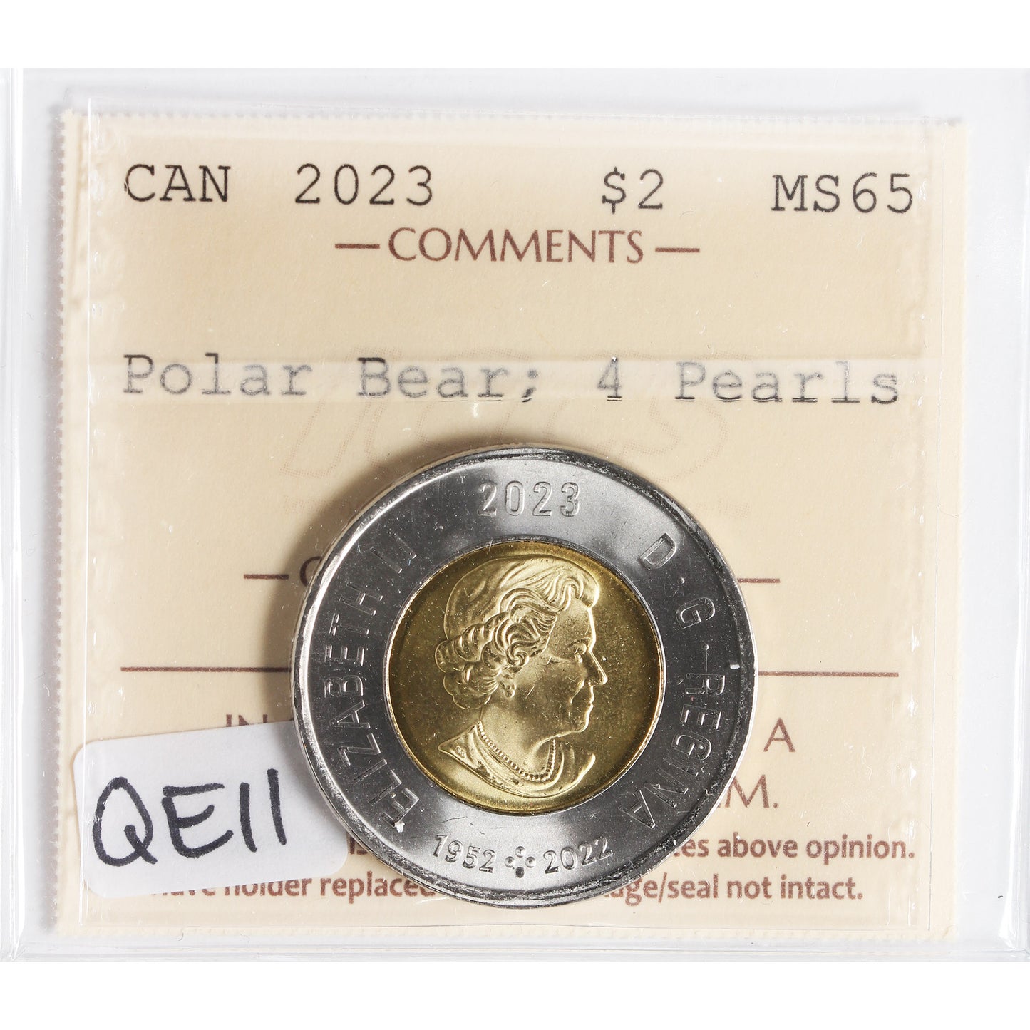 2023 QEII 4 Pearls Canada Two Dollars ICCS Certified MS65