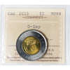 2019 D-Day Canada Two Dollar ICCS Certified MS-64