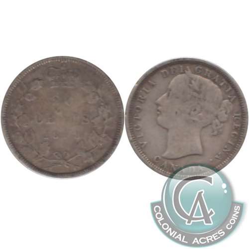 1858 Coinage Canada 20-cents Fine (F12) $