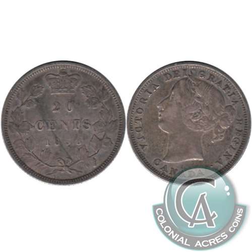 1858 Coinage Canada 20-cents Very Fine (VF20) $
