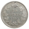 1858 Re-engraved 5, Coinage Canada 20-cents ICCS Certified EF40