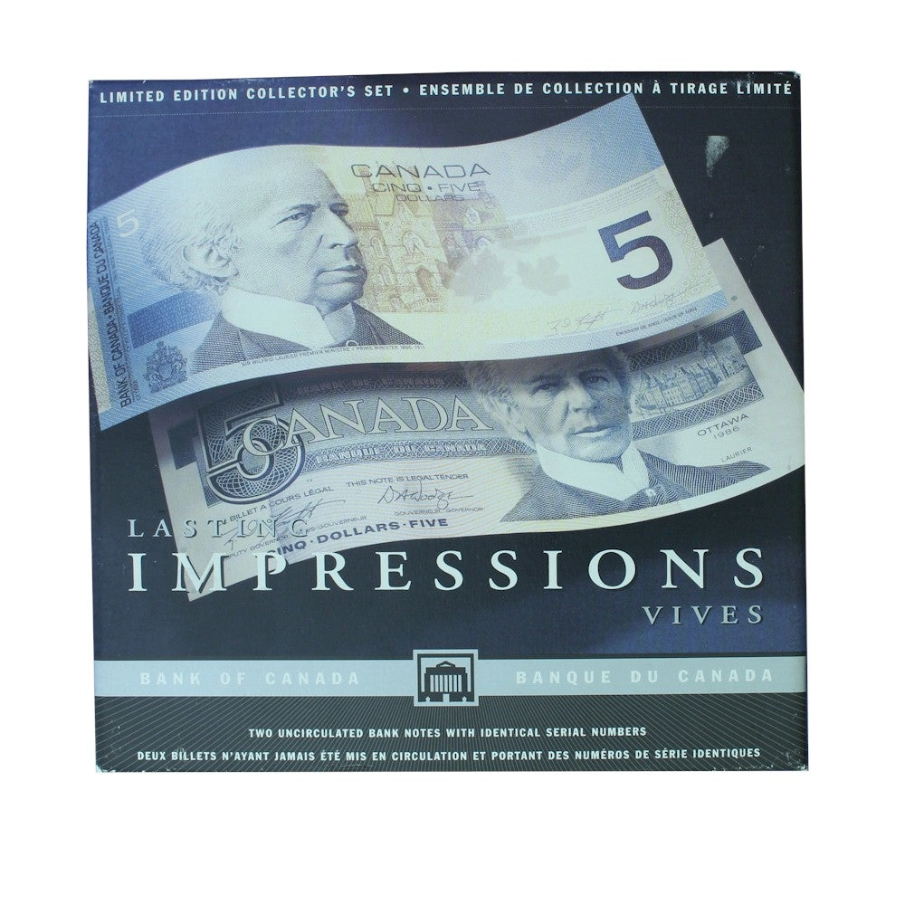 Lasting Impressions $5 Set Issued by the Bank of Canada