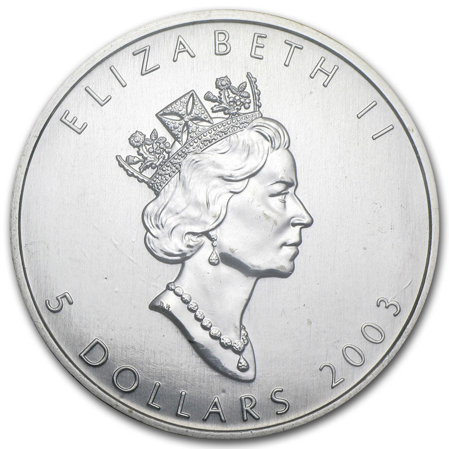 2003 Canada 1oz Silver Maple Leaf SEALED (No Tax) Light Toning
