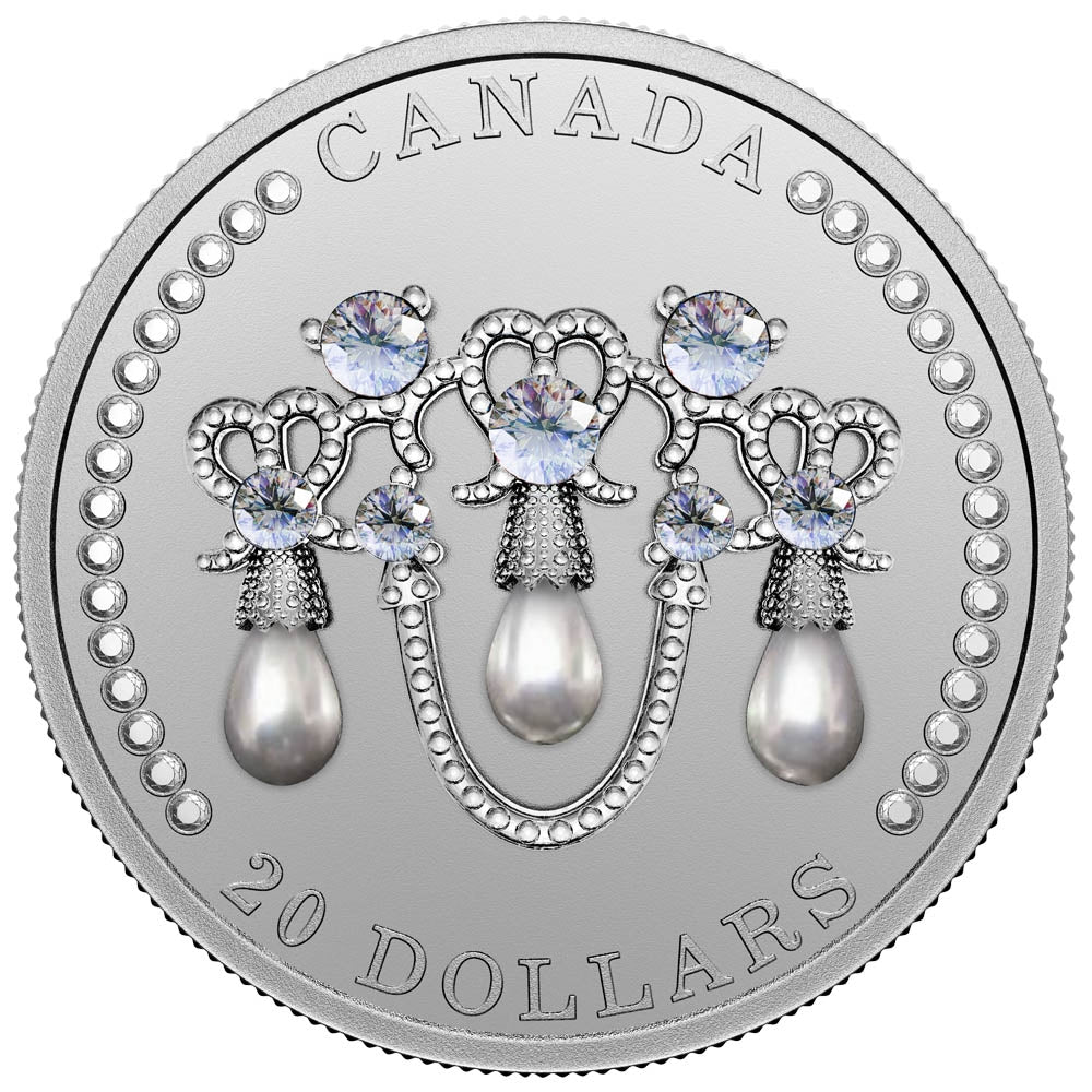 2021 Canada $20 HM Queen Elizabeth II's Lover's Knot Tiara Fine Silver Coin
