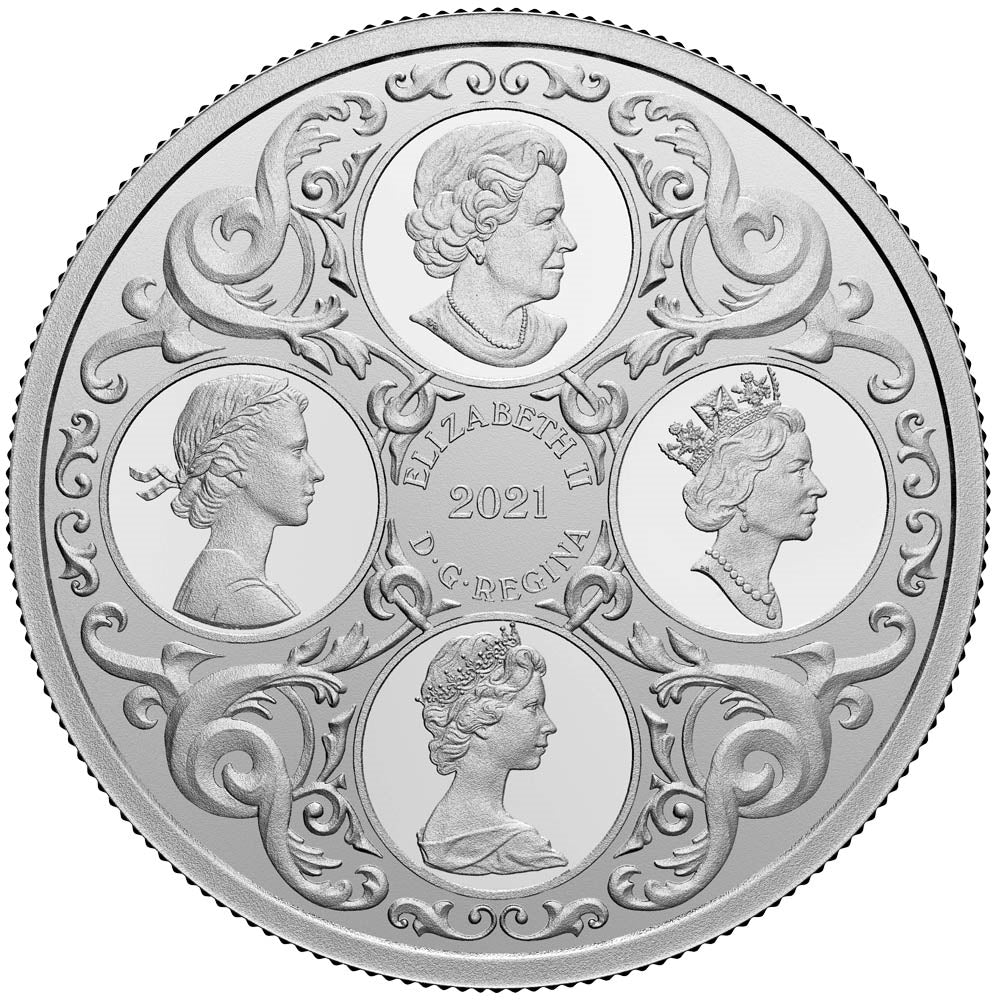 2021 Canada $20 HM Queen Elizabeth II's Lover's Knot Tiara Fine Silver Coin