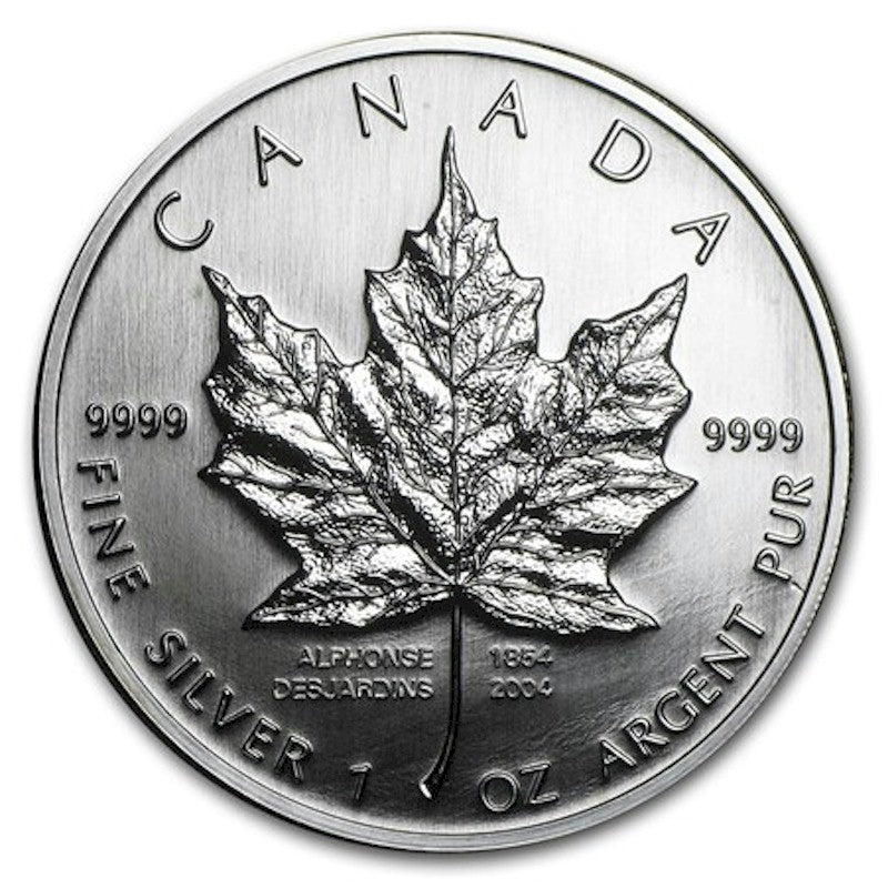 2004 Canada $5 Desjardins Privy Mark 1oz. Silver Maple Leaf (No Tax)