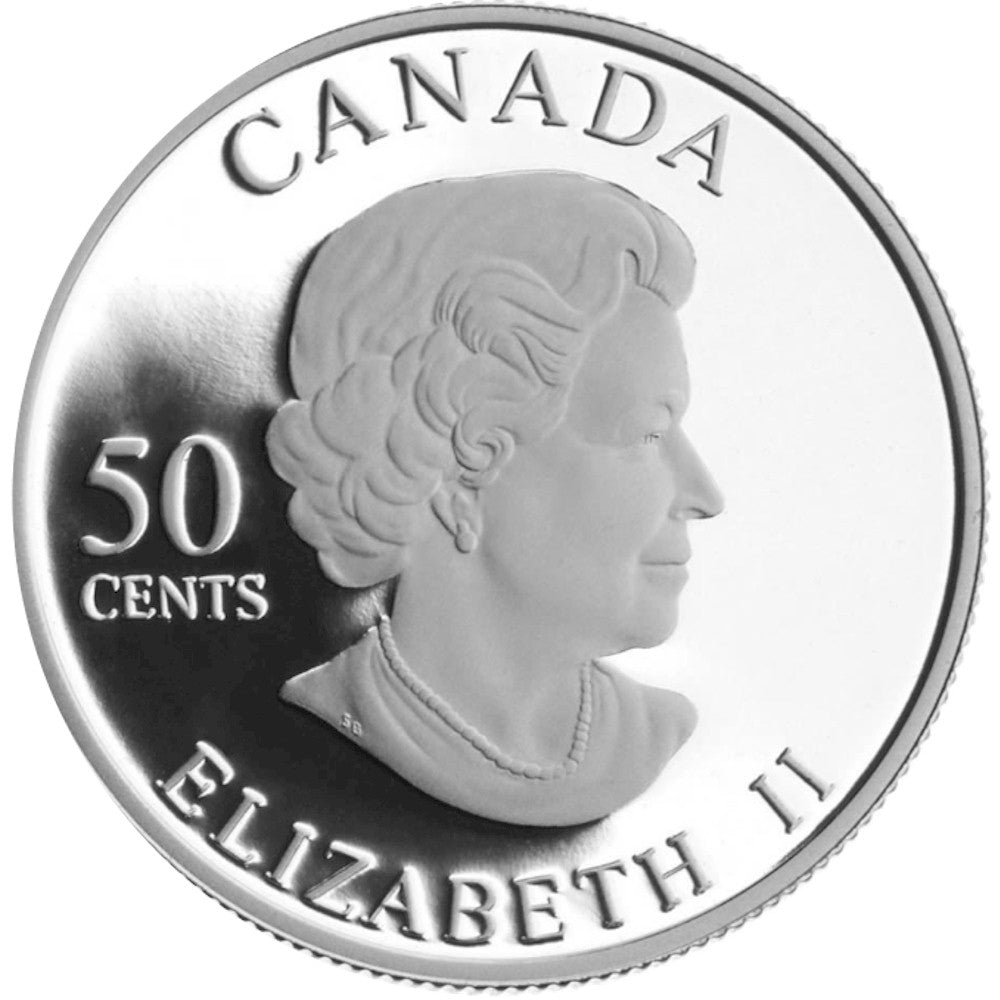 2005 50-Cent Canadian Floral - Golden Rose Sterling Silver (#4)